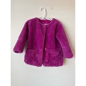 Cat & Jack Faux Fur Magenta Pink Purple Girls Coat 2T